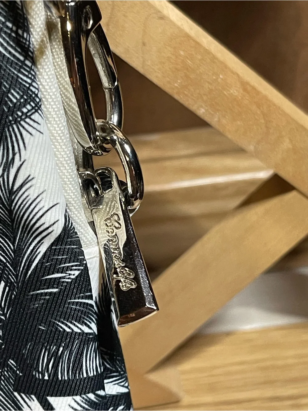 Canvaslife Messenger Bag /Black & White Palm Tree Print